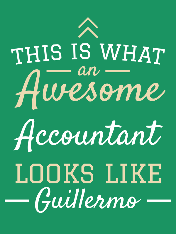 Personalized Accountant T-Shirt - Green - Decorate View