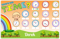 Thumbnail for Personalized Activity Placemat - Telling Time II - Blond Boy -  View