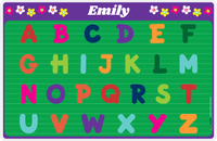 Thumbnail for Personalized Activity Placemat - Learning Alphabet IV - Green Background -  View
