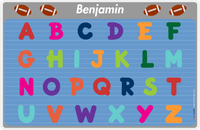 Thumbnail for Personalized Activity Placemat - Learning Alphabet VI - Football -  View