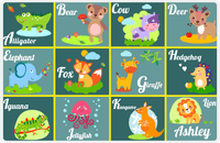 Thumbnail for Personalized Activity Placemat - Learning Animals V - Color Squares III -  View