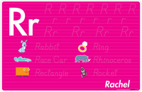 Thumbnail for Personalized Activity Placemat - Tracing Letter R - Pink Background -  View