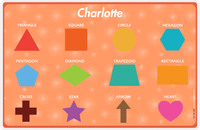 Thumbnail for Personalized Activity Placemat - Learning Shapes IV - Orange Background -  View
