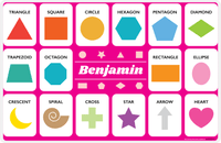 Thumbnail for Personalized Activity Placemat - Learning Shapes V - Pink Background -  View