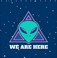 Thumbnail for Aliens / UFO Shower Curtain - We Are Here - Decorate View