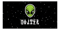 Thumbnail for Personalized Aliens / UFO Beach Towel - Black Background - Front View