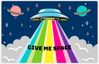Thumbnail for Personalized Aliens / UFO Placemat - Give Me Space -  View