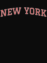 Thumbnail for Personalized Arched Text T-Shirt - Black - New York - Decorate View