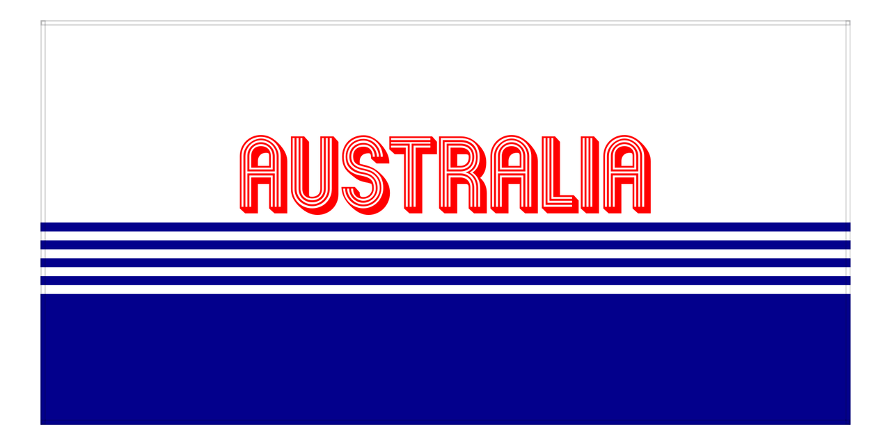Personalized Australia Beach Towel - Front View