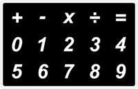 Thumbnail for Personalized Autism Non-Speaking Numbers Board Placemat - Black Background -  View