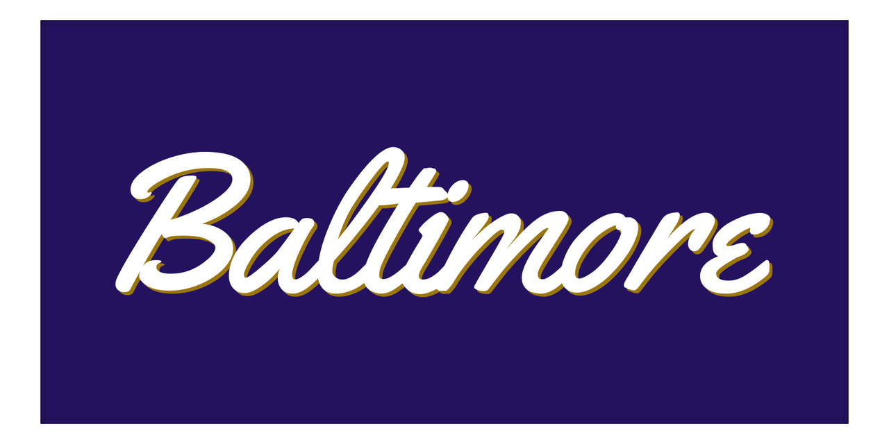 Personalized Baltimore Beach Towel - Front View