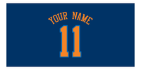 Thumbnail for Personalized Basketball Beach Towel - New York Navy Blue - Front View