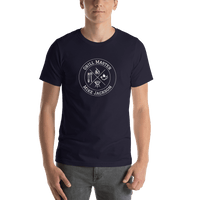 Thumbnail for Personalized BBQ Grill Master T-Shirt - Navy Blue - Shirt View