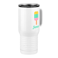 Thumbnail for Personalized Beach Fun Travel Coffee Mug Tumbler with Handle (20 oz) - Popsicle - Front Right View