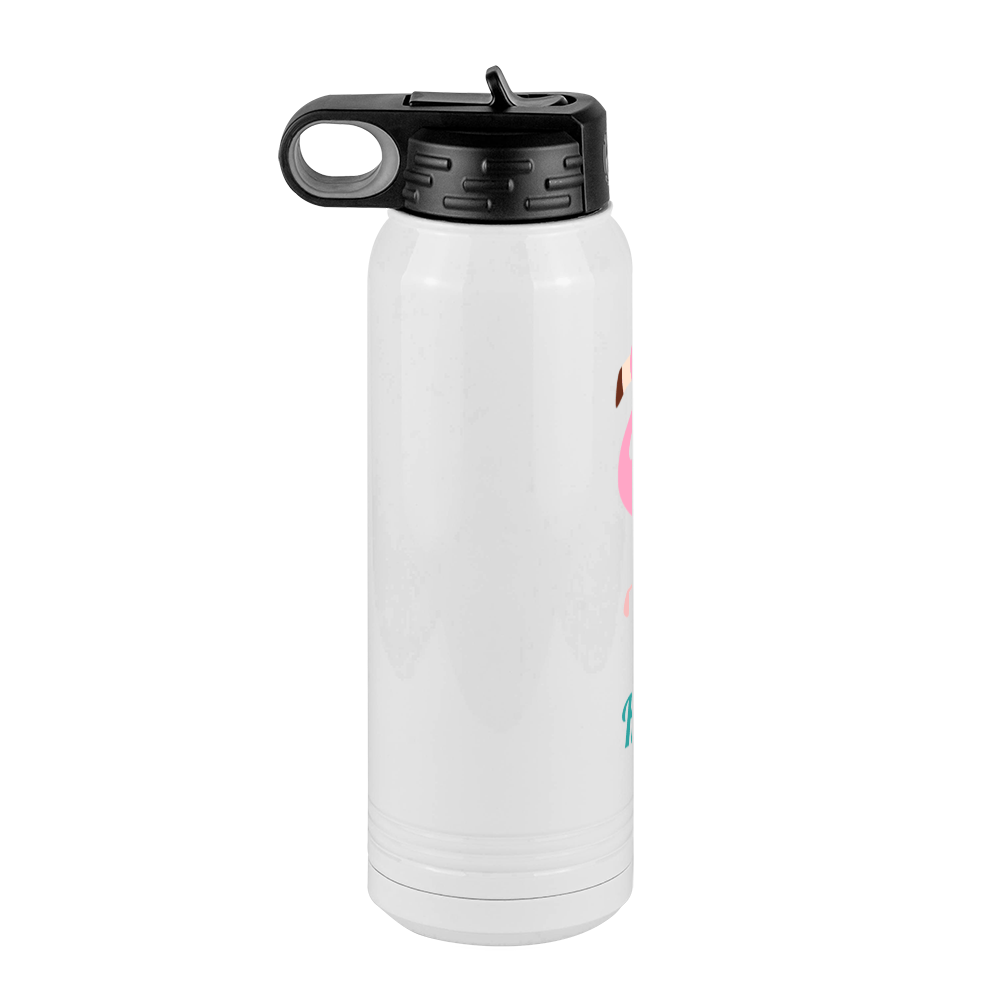 Personalized Beach Fun Water Bottle (30 oz) - Flamingo - Left View
