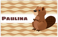 Thumbnail for Personalized Beavers Placemat V - Wave Background -  View