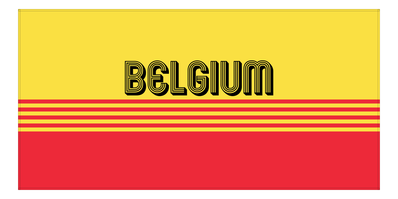 Personalized Belgium Beach Towel - Front View