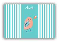Thumbnail for Personalized Birds Canvas Wrap & Photo Print III - Teal Background - Bird XI - Front View