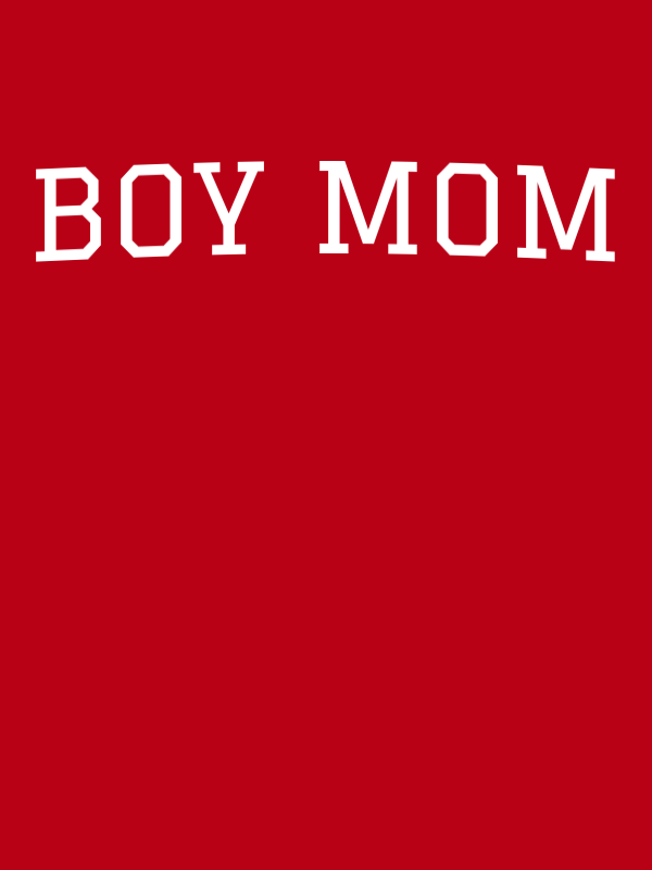 Personalized Boy Mom T-Shirt - Red - Decorate View
