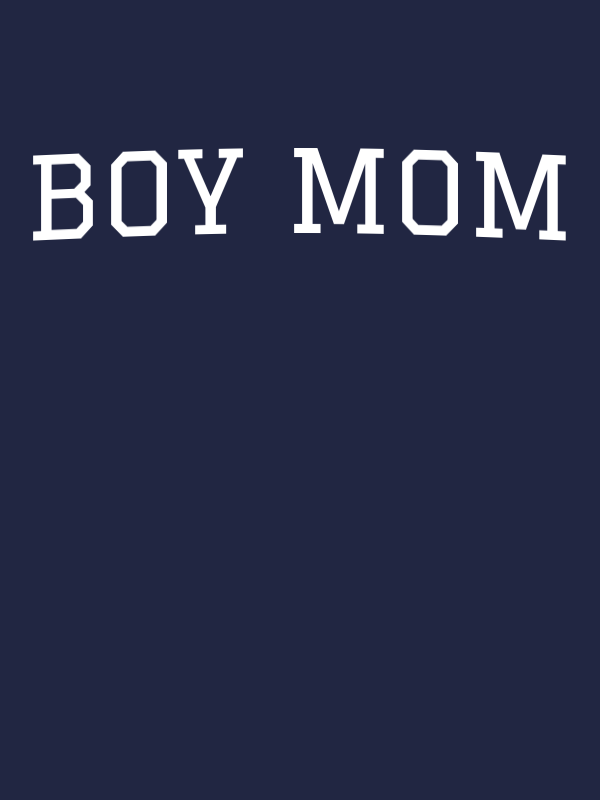 Personalized Boy Mom T-Shirt - Navy Blue - Decorate View