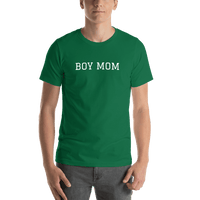 Thumbnail for Personalized Boy Mom T-Shirt - Green - Shirt View