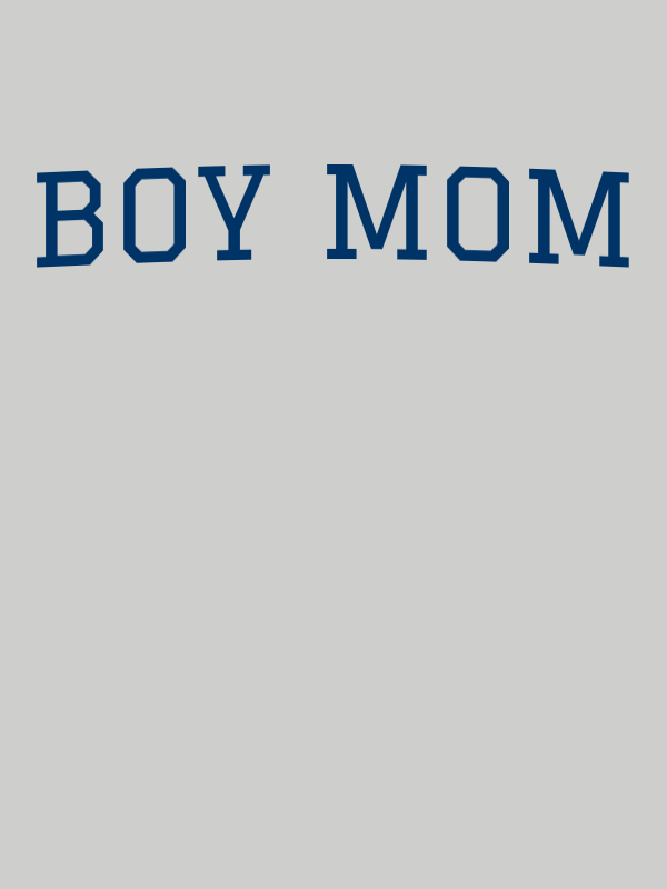 Personalized Boy Mom T-Shirt - Grey - Decorate View