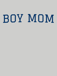 Thumbnail for Personalized Boy Mom T-Shirt - Grey - Decorate View