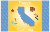 Thumbnail for Personalized California Placemat - Yellow Background -  View