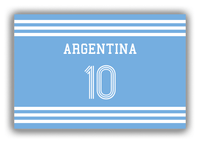 Thumbnail for Personalized Canvas Wrap & Photo Print - Jersey Number - Argentina - Double Stripe - Front View