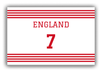 Thumbnail for Personalized Canvas Wrap & Photo Print - Jersey Number - England - Triple Stripe - Front View