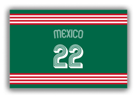 Thumbnail for Personalized Canvas Wrap & Photo Print - Jersey Number with Arched Name - Mexico - Triple Stripe - Front View