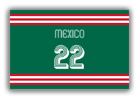 Thumbnail for Personalized Canvas Wrap & Photo Print - Jersey Number - Mexico - Double Stripe - Front View