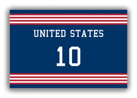 Thumbnail for Personalized Canvas Wrap & Photo Print - Jersey Number - United States - Triple Stripe - Front View