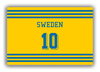Thumbnail for Personalized Canvas Wrap & Photo Print - Jersey Number - Sweden - Double Stripe - Front View