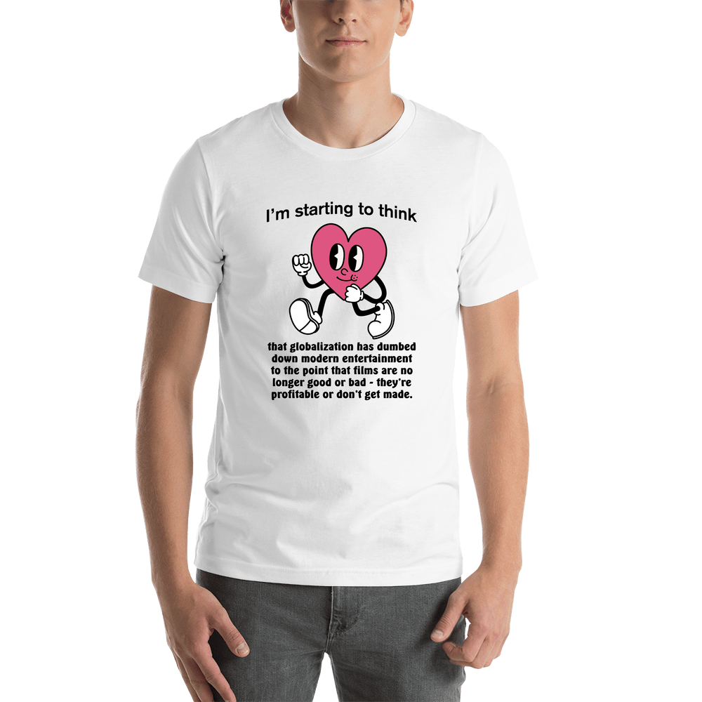 Cartoon Heart T-Shirt - White - Film Critic - Shirt View