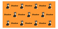 Thumbnail for Personalized Cat Beach Towel I - Orange Background - Cat IX - Horizontal - Front View