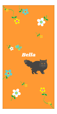 Thumbnail for Personalized Cats Beach Towel IX - Flower Feline - Cat VI - Front View