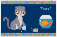 Thumbnail for Personalized Cats Placemat VII - Fish Bowl - Cat IV -  View
