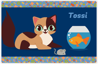 Thumbnail for Personalized Cats Placemat VII - Fish Bowl - Cat I -  View