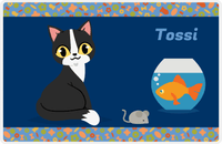 Thumbnail for Personalized Cats Placemat VII - Fish Bowl - Cat IX -  View