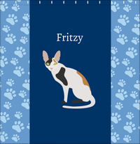 Thumbnail for Personalized Cats Shower Curtain IV - Blue Background - Cat IX - Decorate View