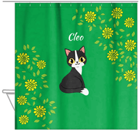 Thumbnail for Personalized Cats Shower Curtain XI - Kitten Mums - Cat IX - Hanging View
