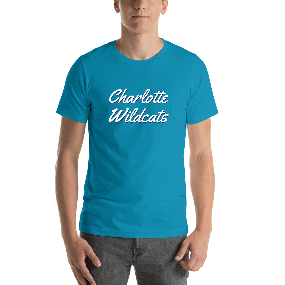 Personalized Charlotte T-Shirt - Teal - Shirt View