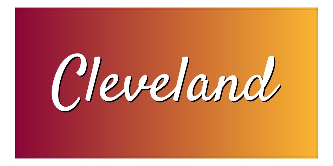 Cleveland Ombre Beach Towel - Front View