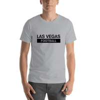 Thumbnail for Custom Las Vegas Football T-Shirt - Silver - Shirt View