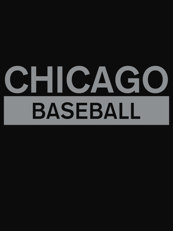 Custom Chicago Baseball T-Shirt - Black - Decorate View