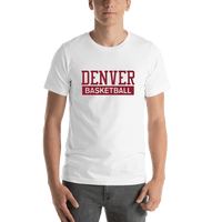 Thumbnail for Denver Basketball T-Shirt - White - Shirt View