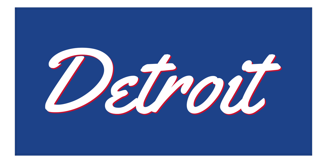 Personalized Detroit Beach Towel - Front View