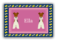 Thumbnail for Personalized Dogs Canvas Wrap & Photo Print V - Purple Background - Fox Terrier - Front View