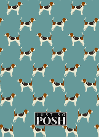 Thumbnail for Personalized Dogs Journal IX - Teal Background - Beagle - Back View